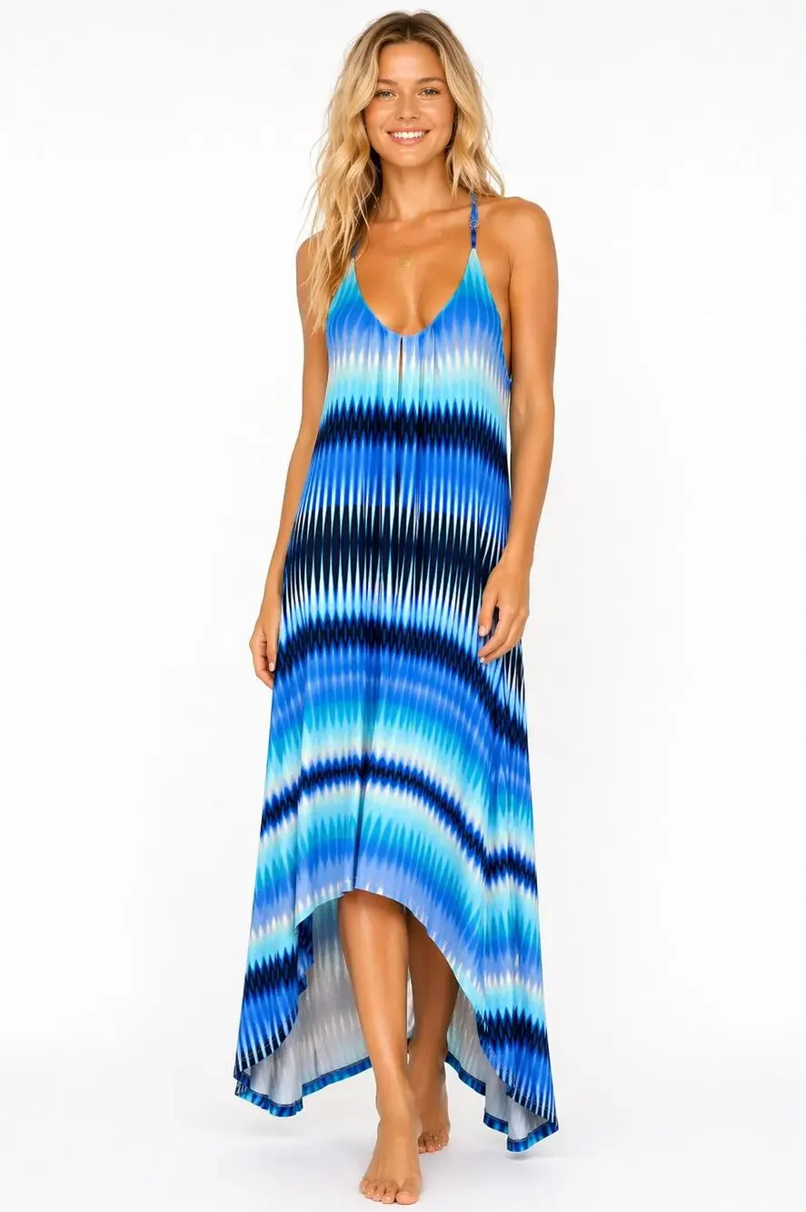 cynthia rowley maxi dress Cynthia Rowley Smocked Tie-Strap Maxi Dress